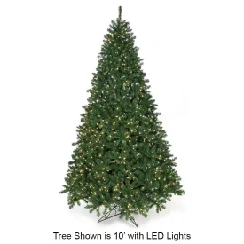 10'Hx75"W Fluff-Free Monroe Pine Artificial Christmas Tree w/Stand -Green