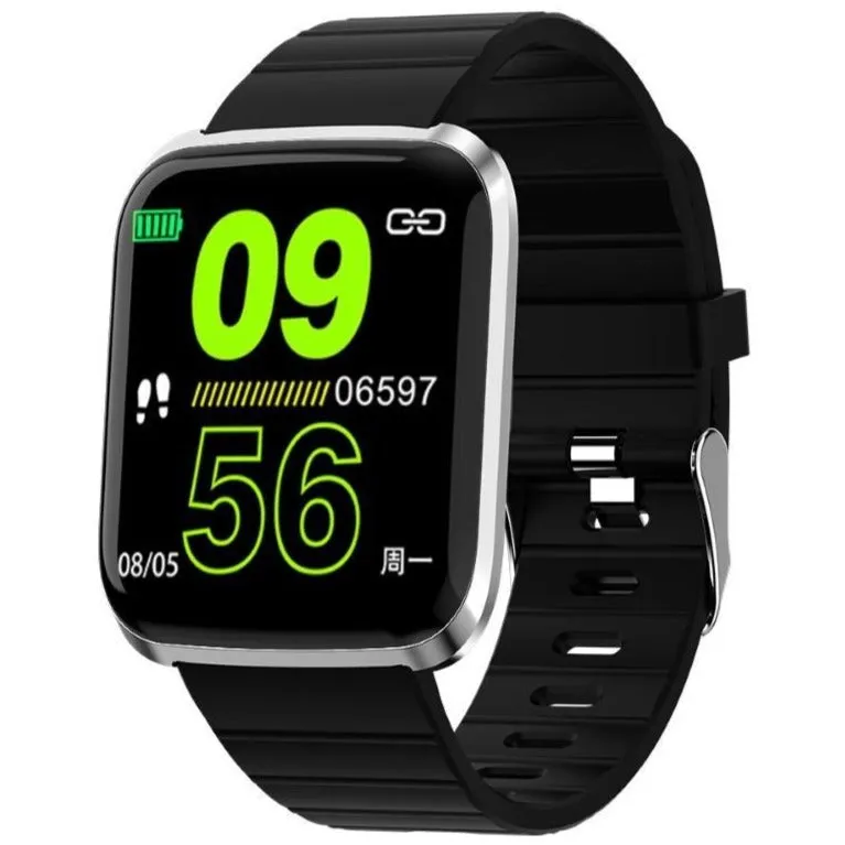 116 Pro Smart Watch (with Fitness Tracker, HR & BP Monitor, Push Messages and more)