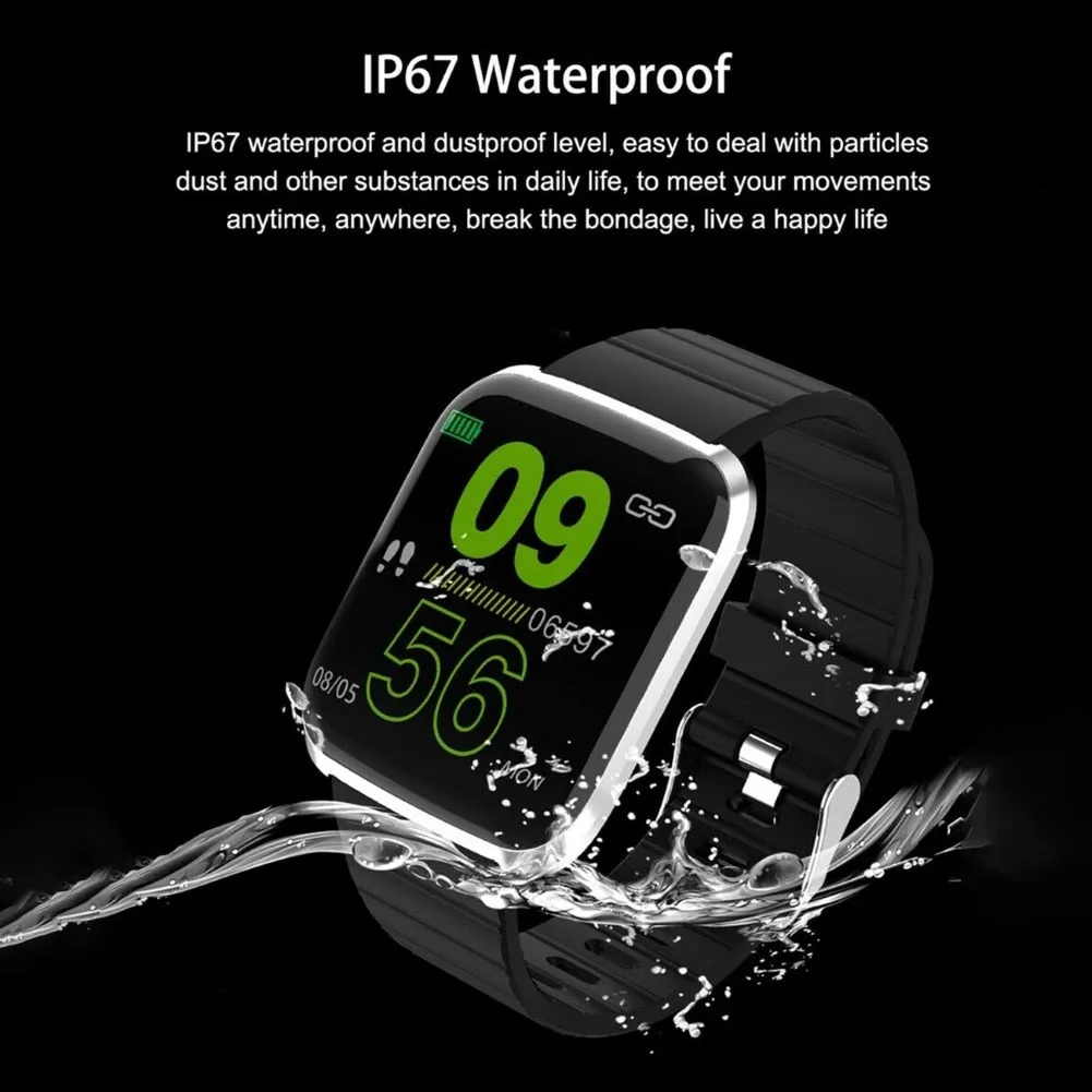 116 Pro Smart Watch (with Fitness Tracker, HR & BP Monitor, Push Messages and more)