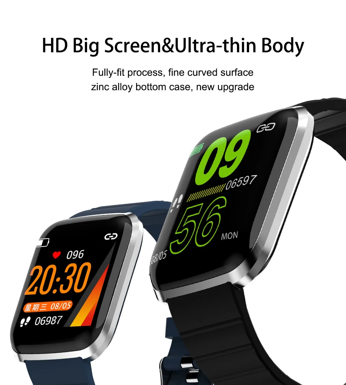 116 Pro Smart Watch (with Fitness Tracker, HR & BP Monitor, Push Messages and more)