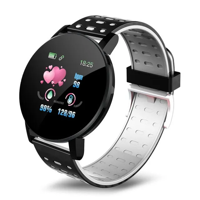 119 Plus Smart Watch & Fitness Tracker (with HR & BP Tracker, Call & MSG Alerts, IPS HD Screen)