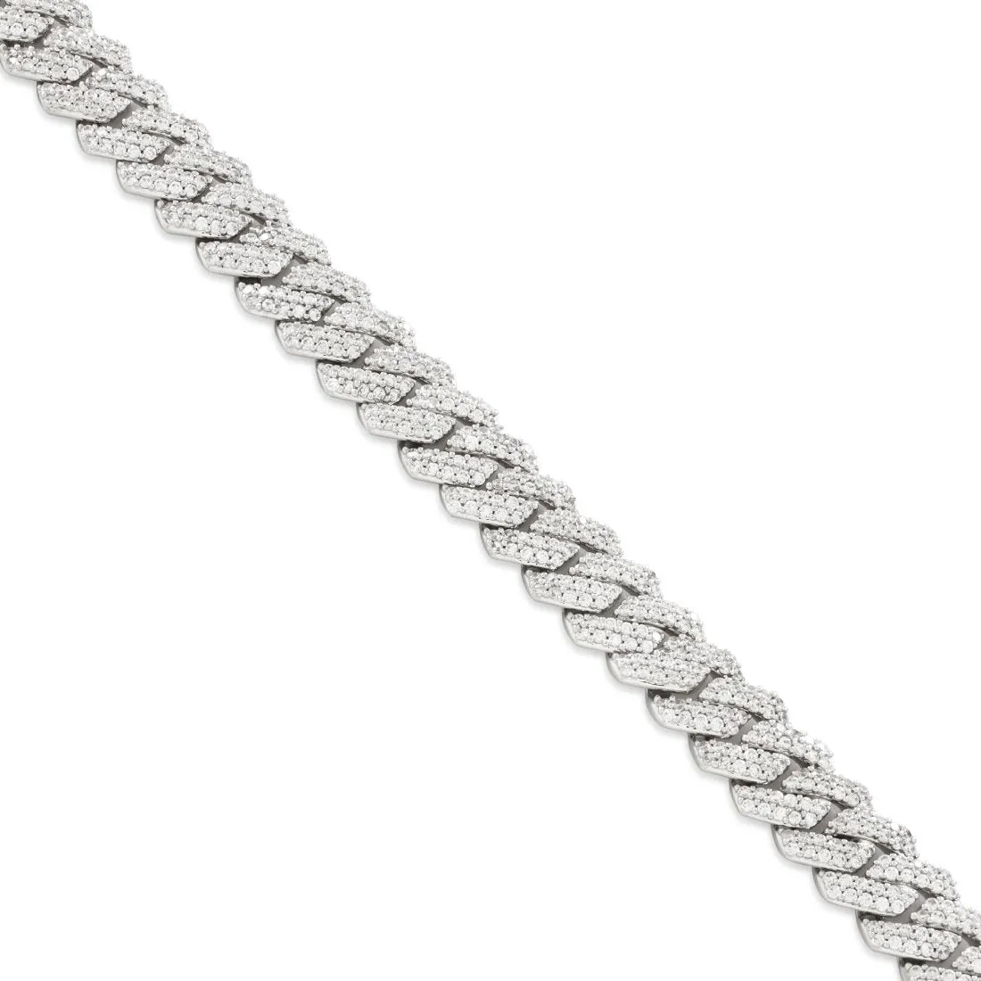 15mm Iced Diamond-Cut Miami Cuban Link Choker Chain