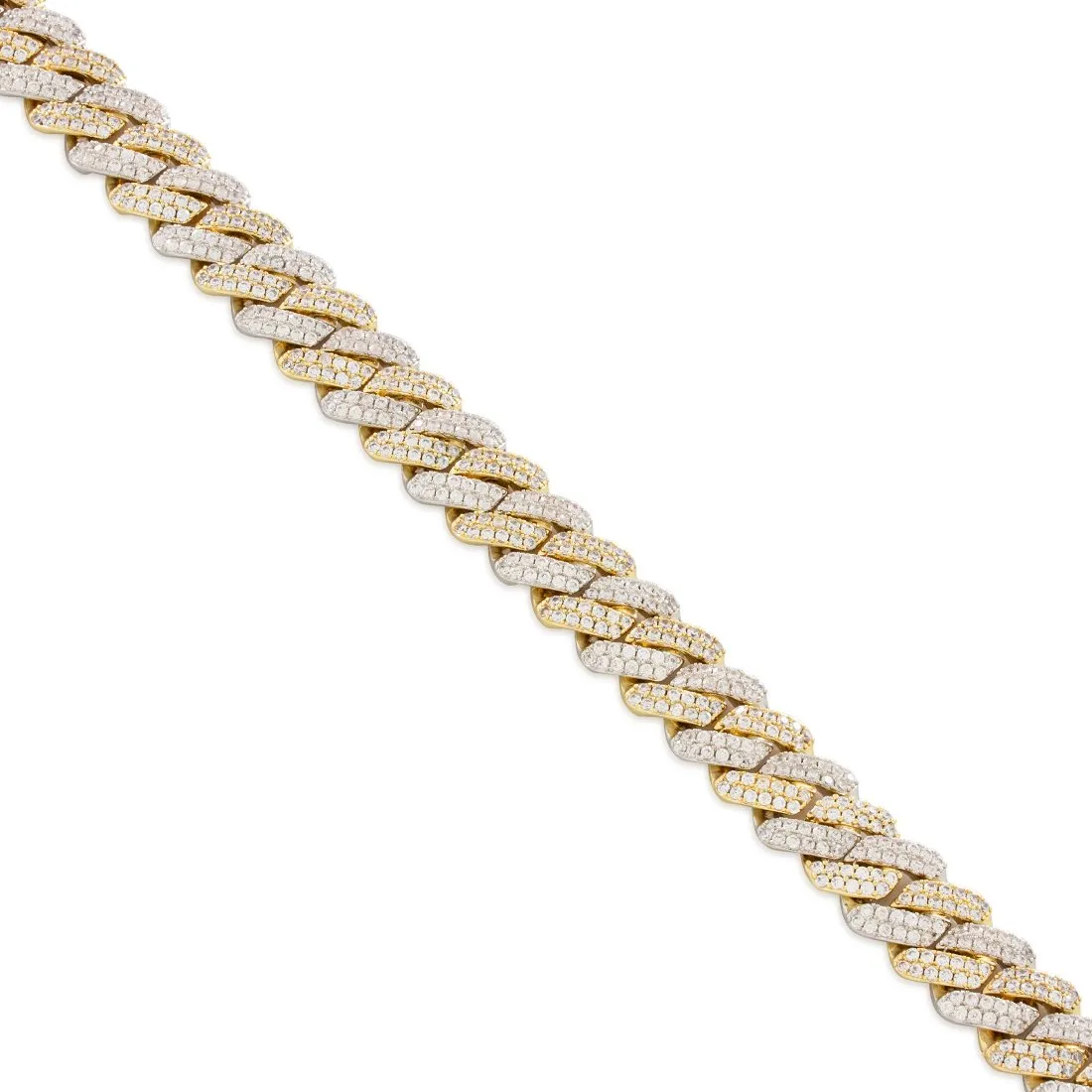 15mm Iced Diamond-Cut Miami Cuban Link Choker Chain