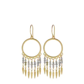 18K Gold Small Grey Diamond Dream Catcher Earrings