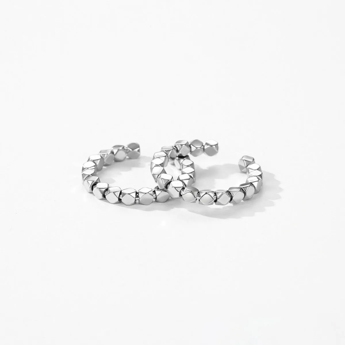 Adjustable Irregular Sterling Silver Couple Ring