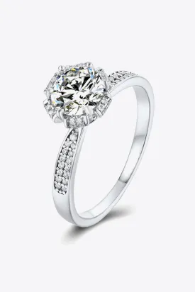 *APP EXCLUSIVE* 925 Sterling Silver 1 Carat Moissanite Ring