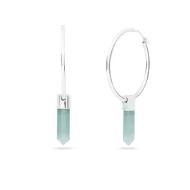 Aventurine Hoop Charms