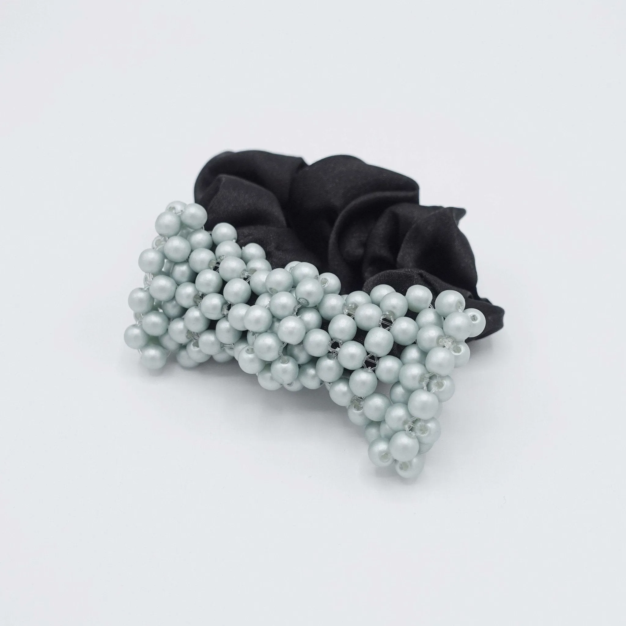 ball beaded bow satin scrunchies hair tie elastic hair tie for women