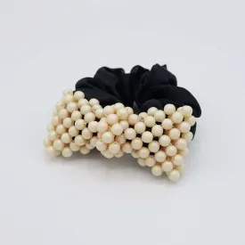 ball beaded bow satin scrunchies hair tie elastic hair tie for women