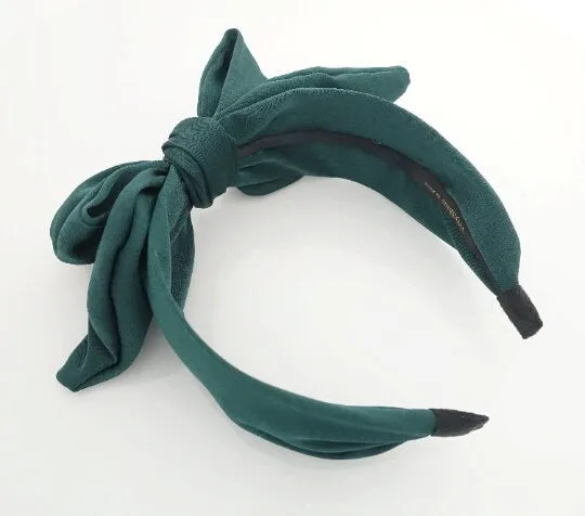 big satin bow knot hairband fashion headband for women hair accessory