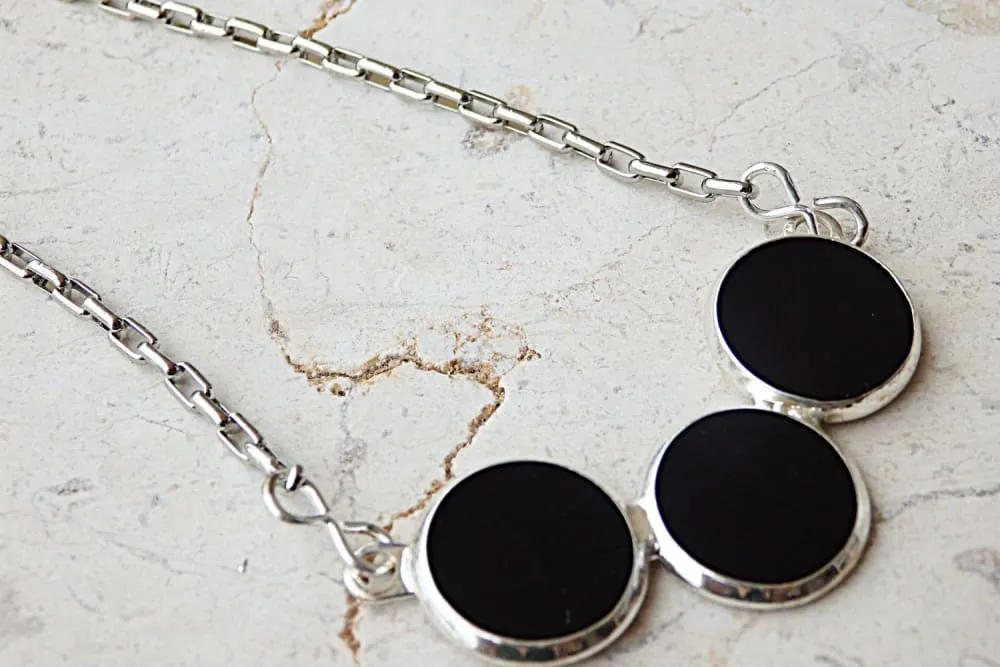 Black Enamel Pendant