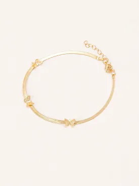 Butterfly Embellished Anklet