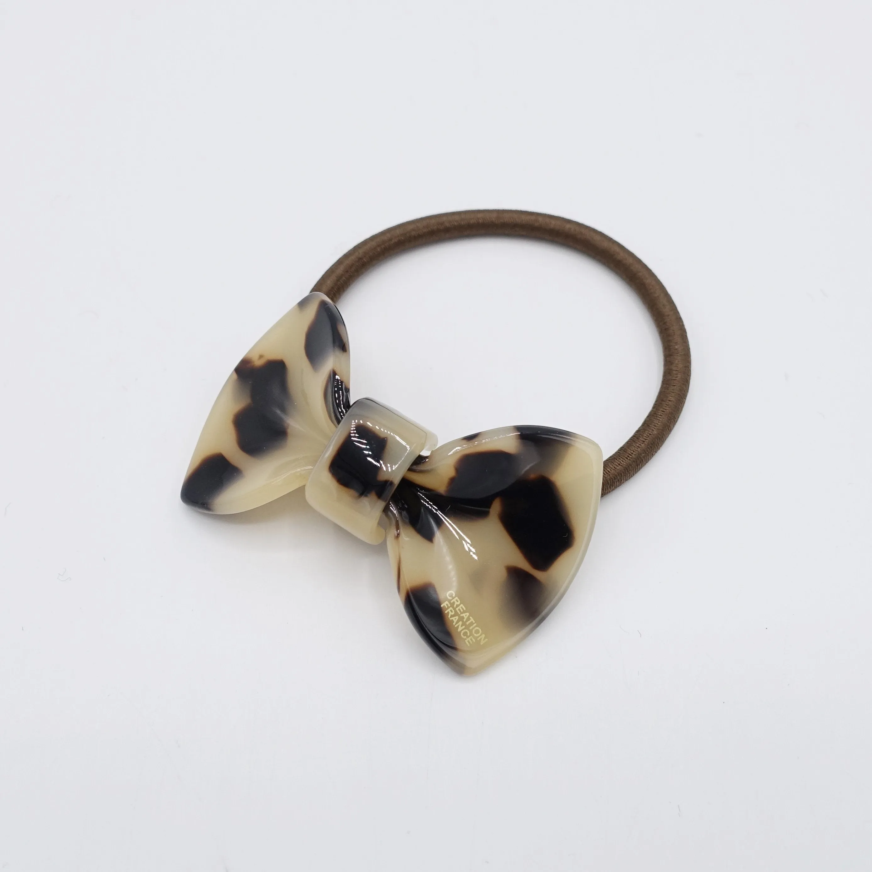 cellulose acetate hair bow elastic ponytail holder