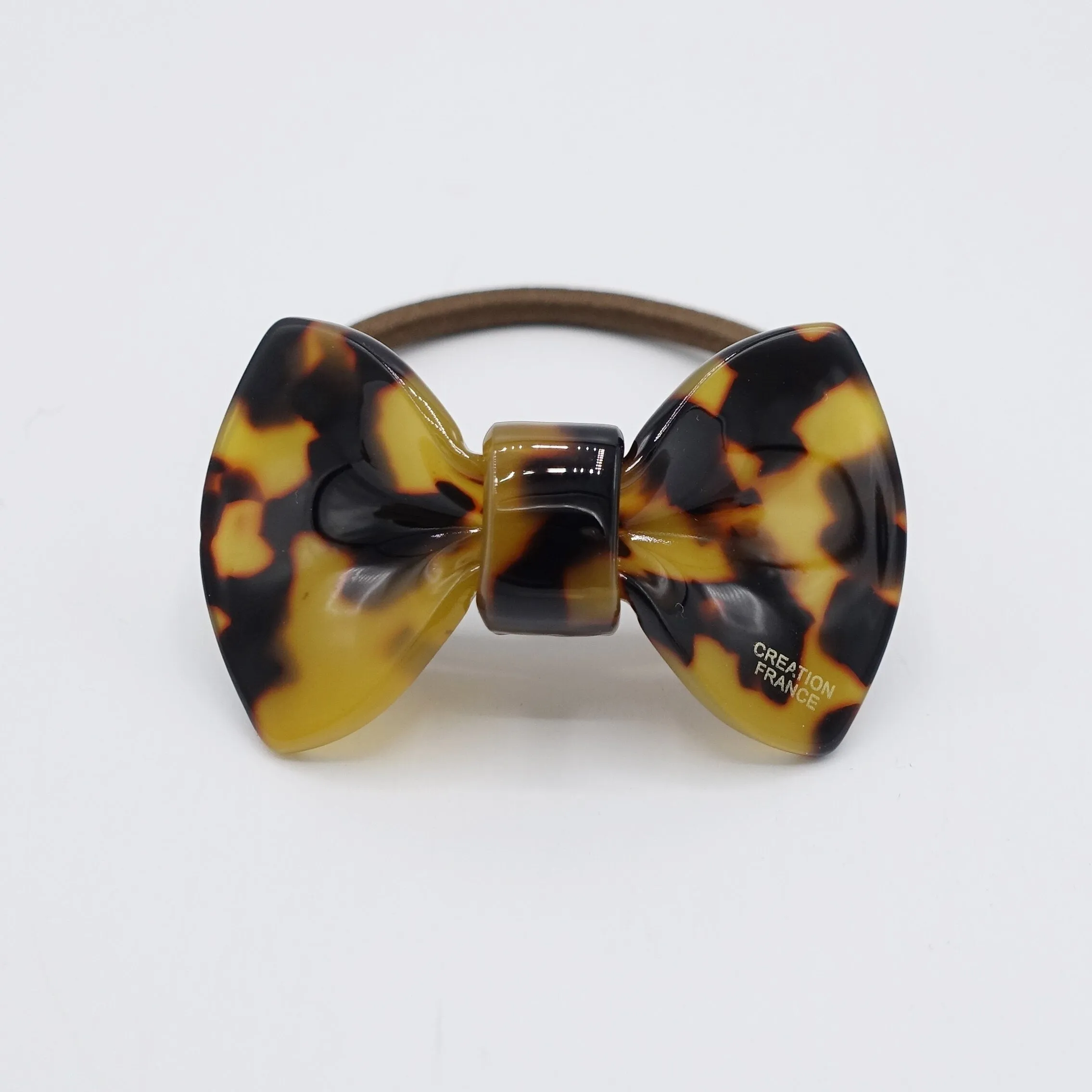 cellulose acetate hair bow elastic ponytail holder