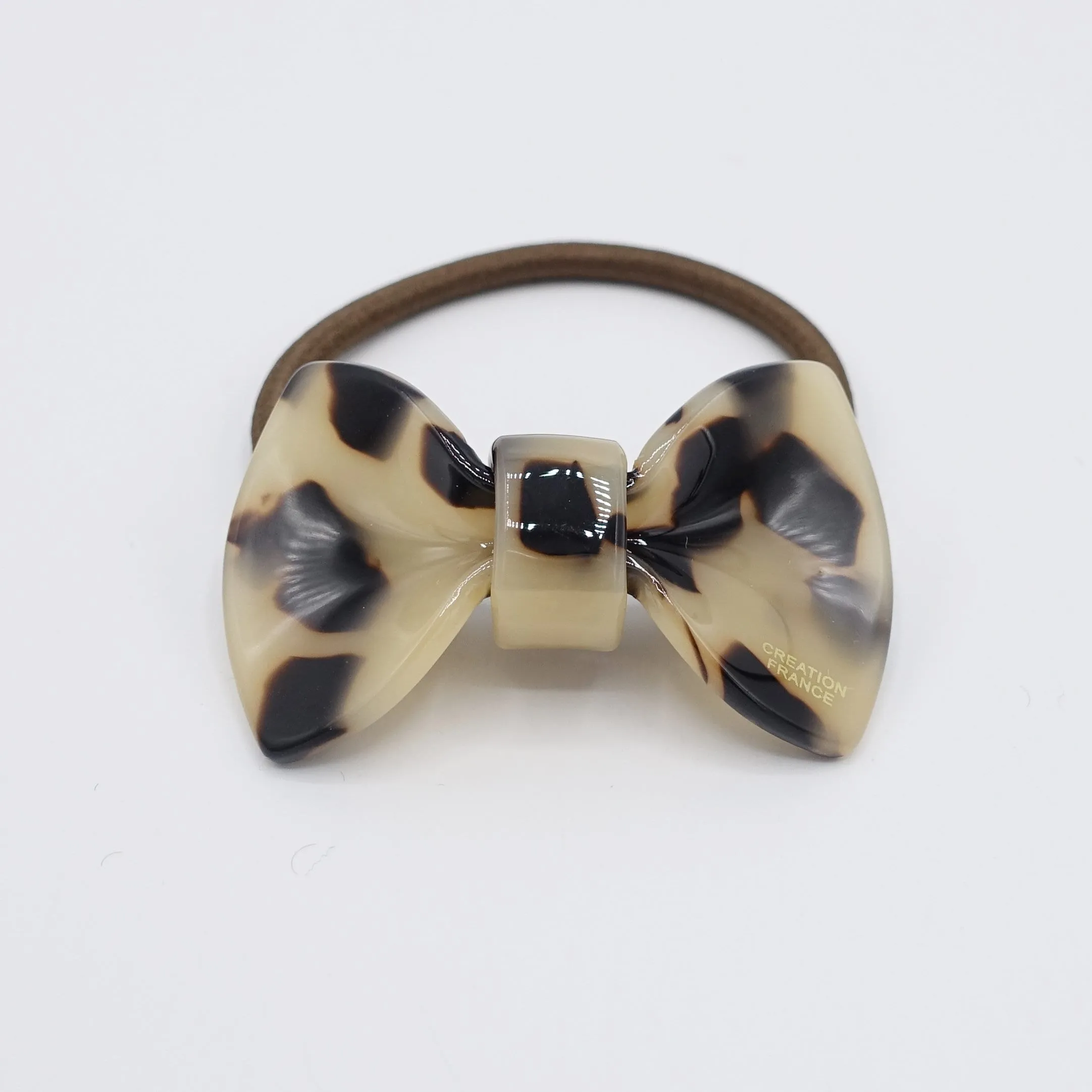 cellulose acetate hair bow elastic ponytail holder