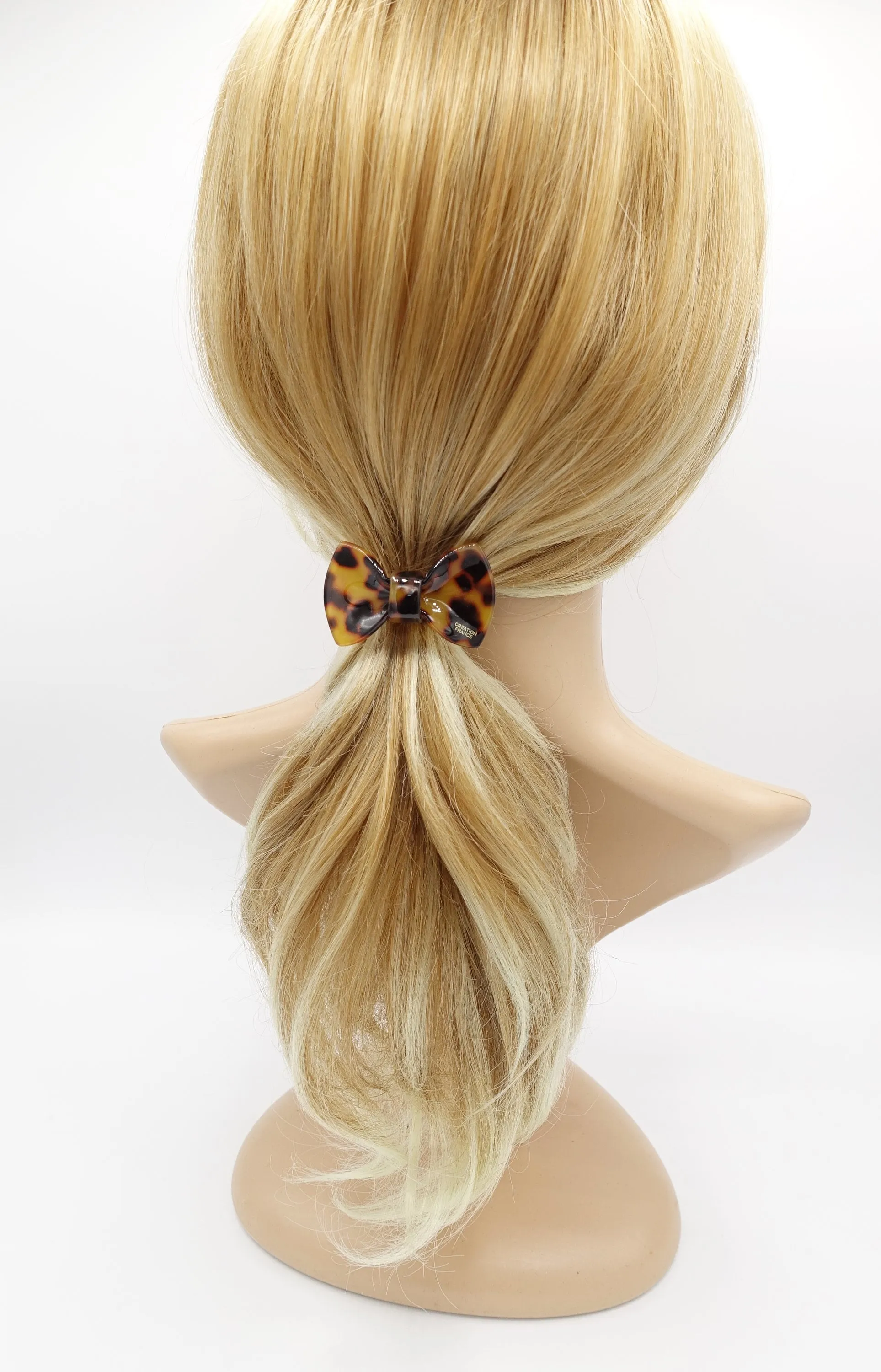 cellulose acetate hair bow elastic ponytail holder