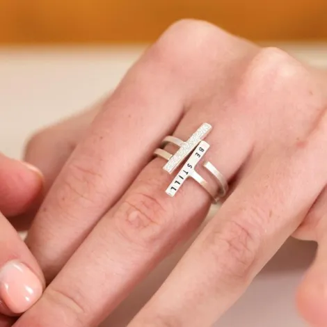 Choose Joy: Single Bar Ring by Christina Kober