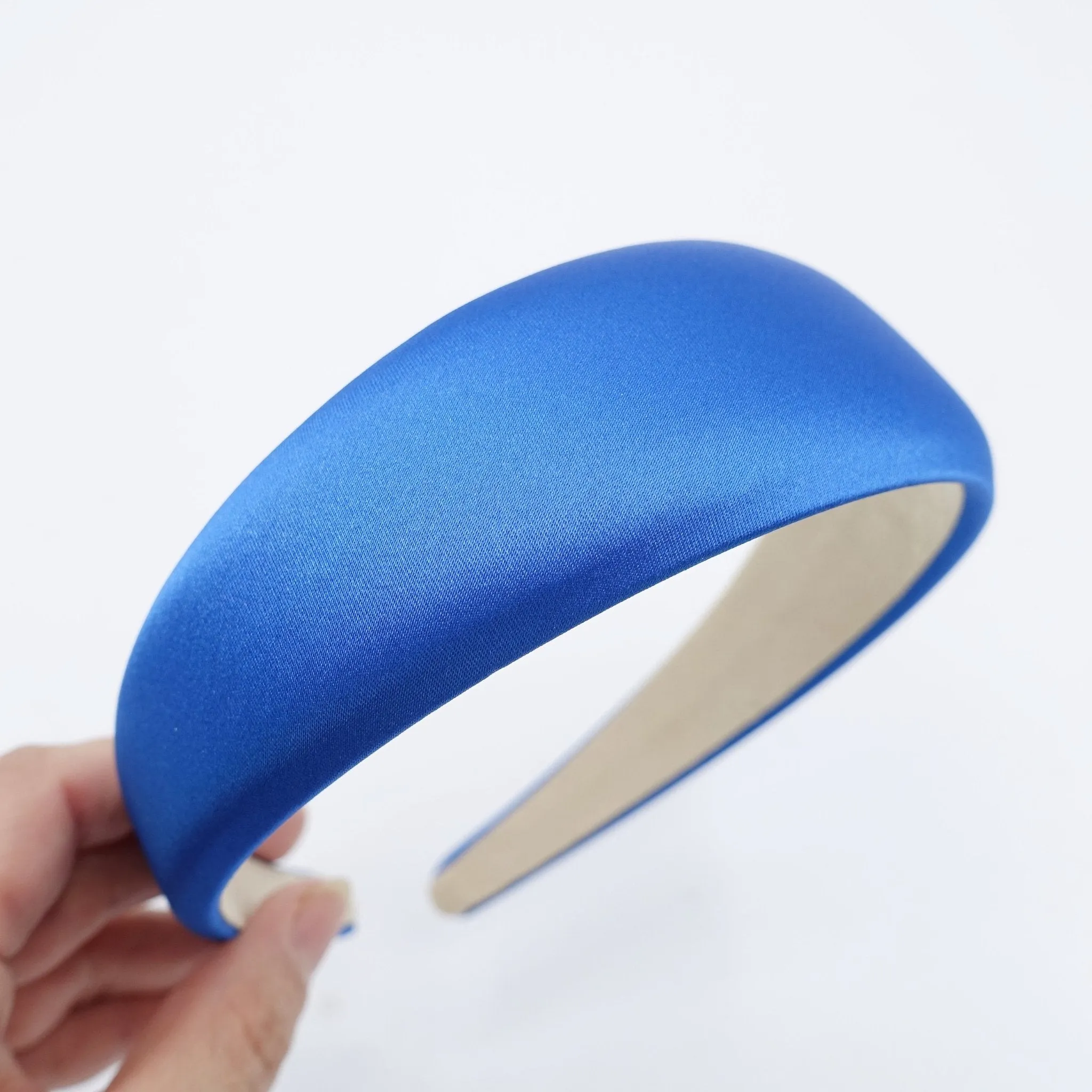 colorful satin padded headband basic women hairband hair accessory