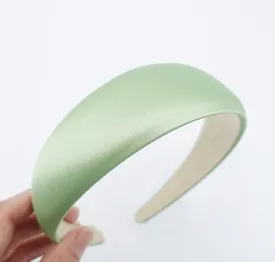 colorful satin padded headband basic women hairband hair accessory