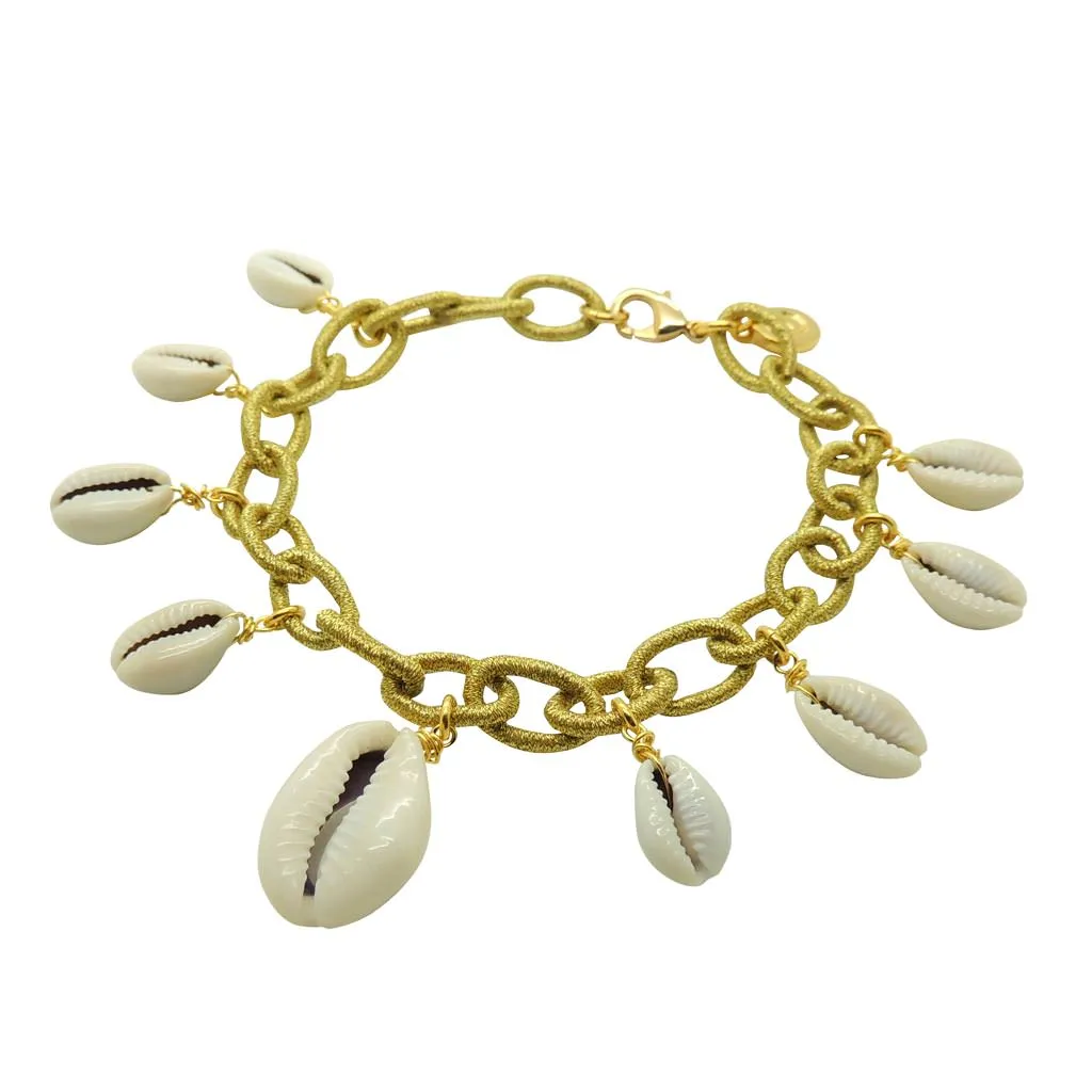 Cowrie Shell Woven Ankle Chain