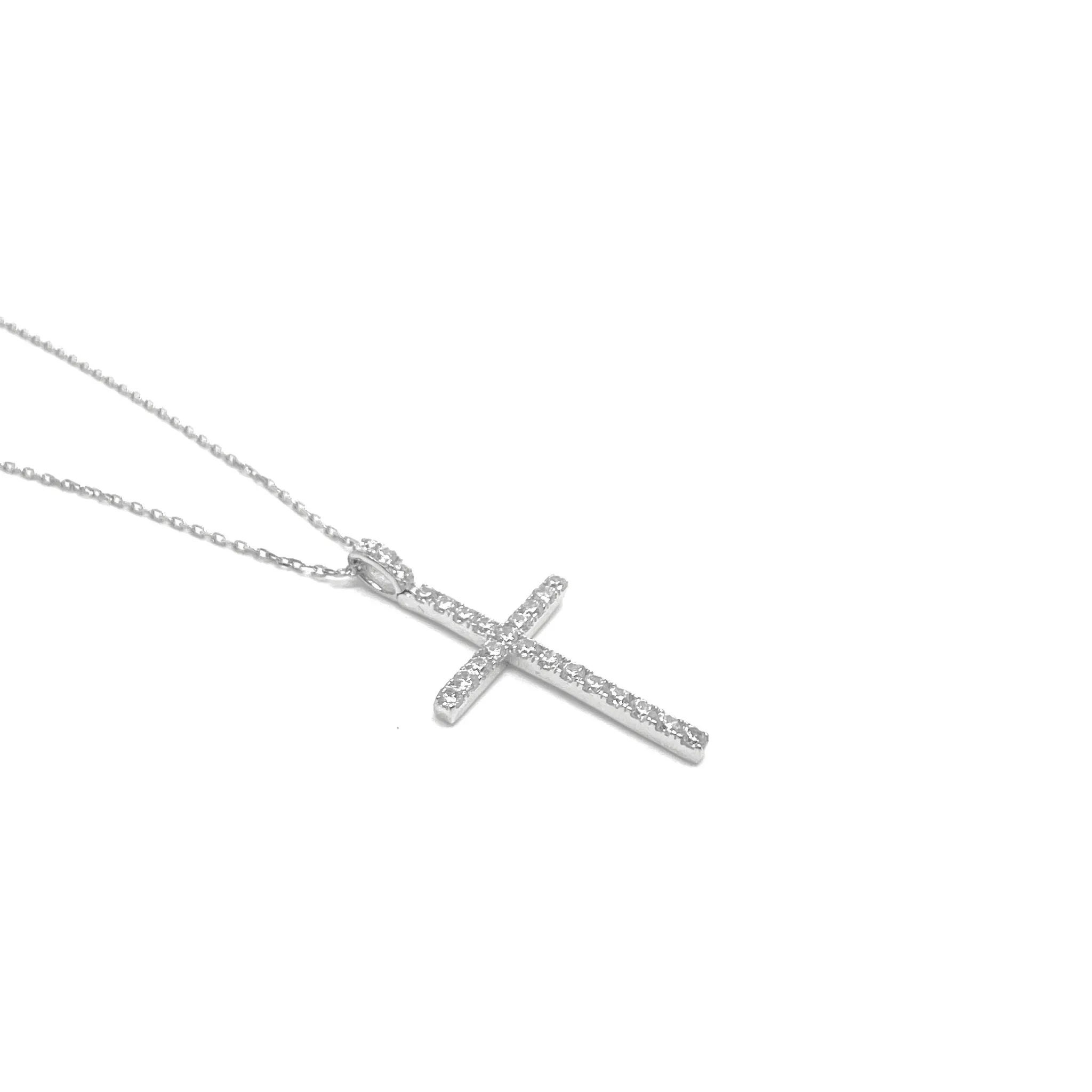 Cross Pendant Necklace, Naked Nation Sterling Silver Necklace