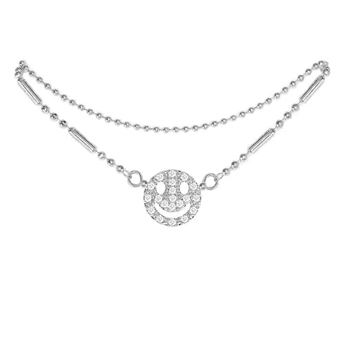 Cubic Zirconia Smile Anklet