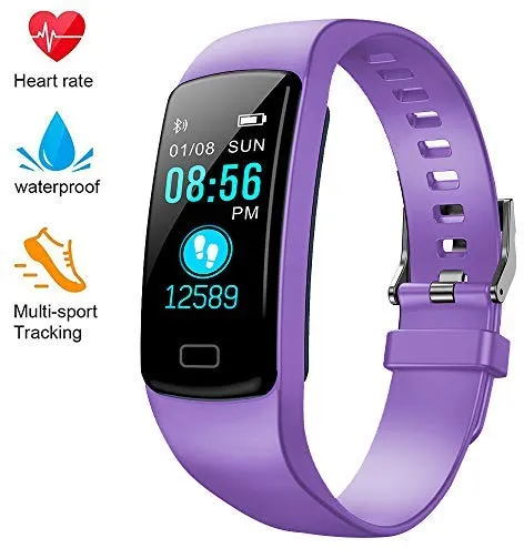 Deyawe Fitness Tracker, Colorful Screen Activity Tracker with Heart Rate Monitor, Waterproof Pedometer Watch, Sleep Monitor, Stopwatch, Step Counter