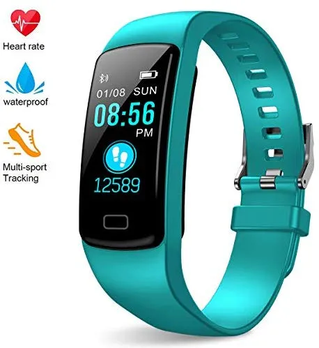 Deyawe Fitness Tracker, Colorful Screen Activity Tracker with Heart Rate Monitor, Waterproof Pedometer Watch, Sleep Monitor, Stopwatch, Step Counter