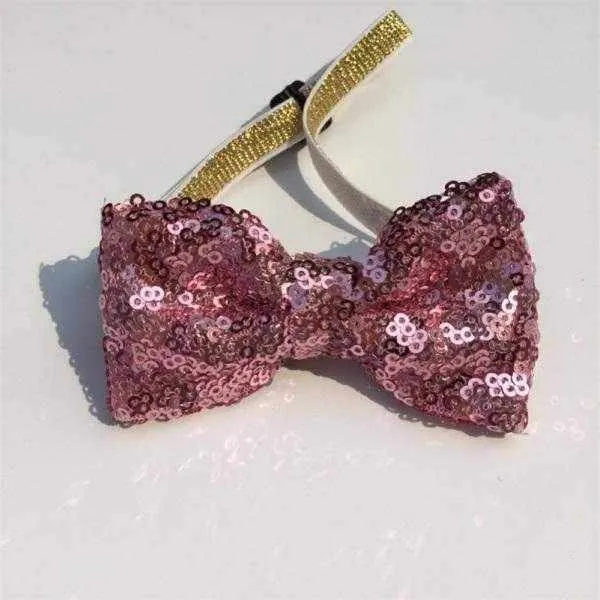 Dog Birthday Crown & Bow Tie Collar - Pink/gold Custom Age