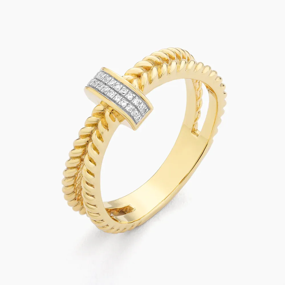 Ella Stein Yellow "halfway Point" Ring