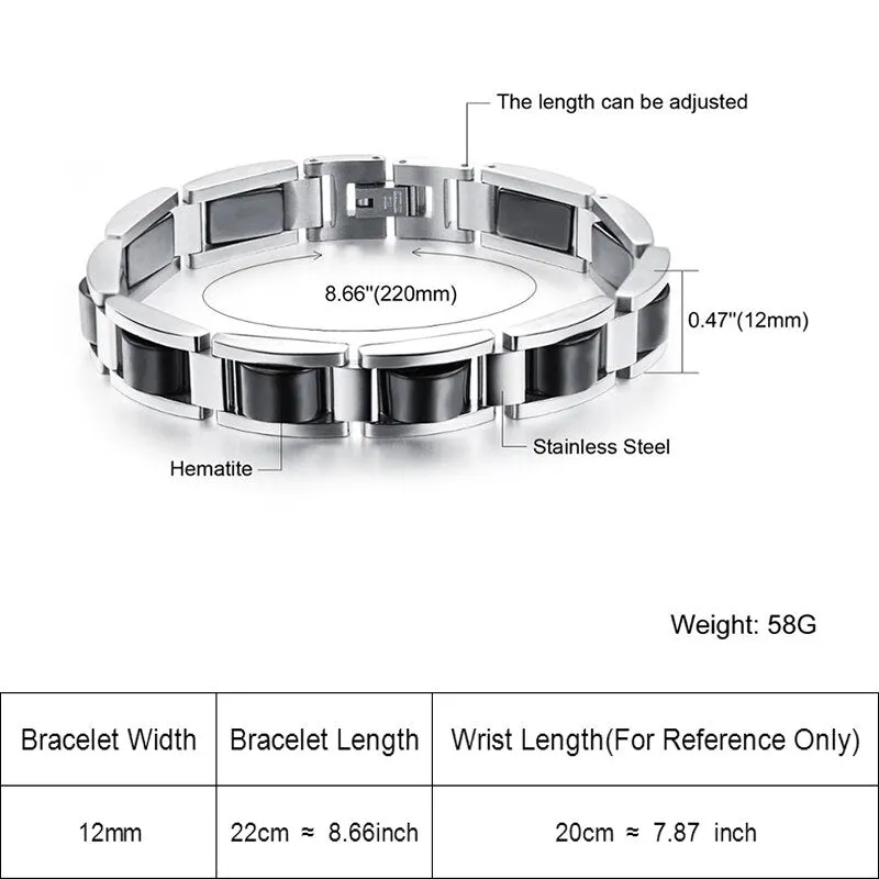 EyeYoYo Korean Fashion Bracelet Men's 316L Stainless steel Multiple Color Options Bracelet Domineering Thick Magnetic Jewellery