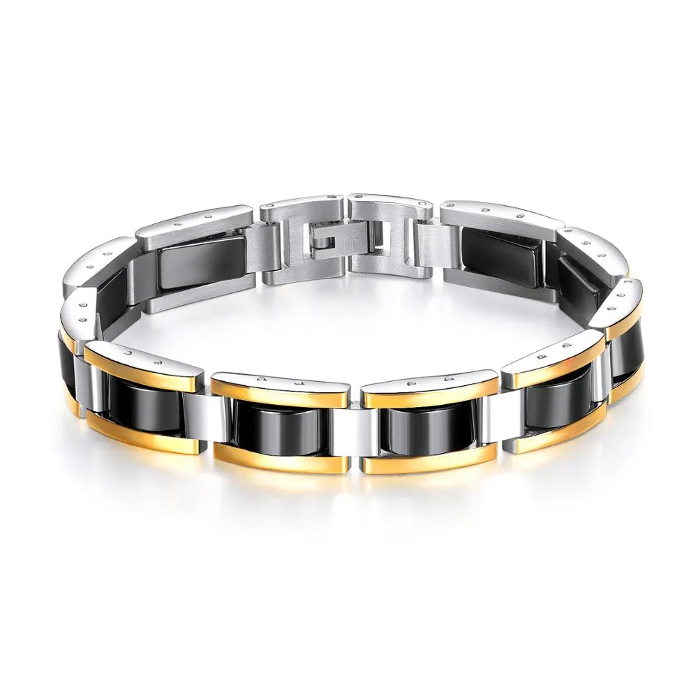 EyeYoYo Korean Fashion Bracelet Men's 316L Stainless steel Multiple Color Options Bracelet Domineering Thick Magnetic Jewellery