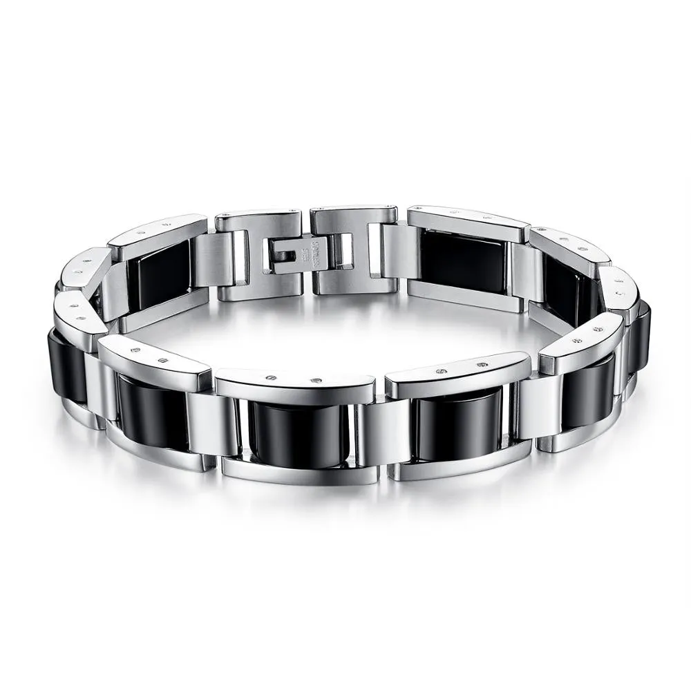 EyeYoYo Korean Fashion Bracelet Men's 316L Stainless steel Multiple Color Options Bracelet Domineering Thick Magnetic Jewellery