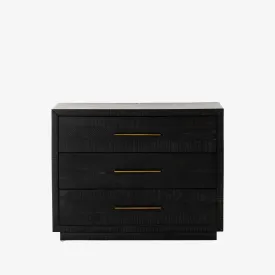 Four Hands Suki Nightstand in Burnished Black