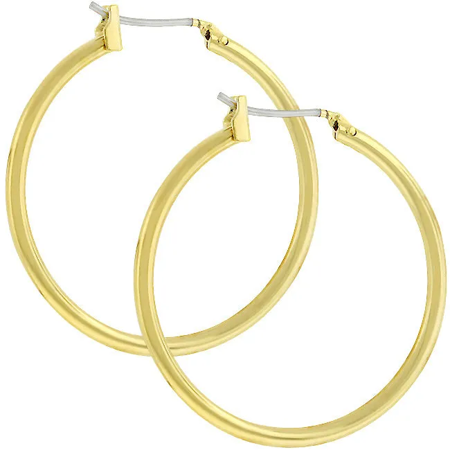 Glem Small Silver Hoop Earrings | 32mm