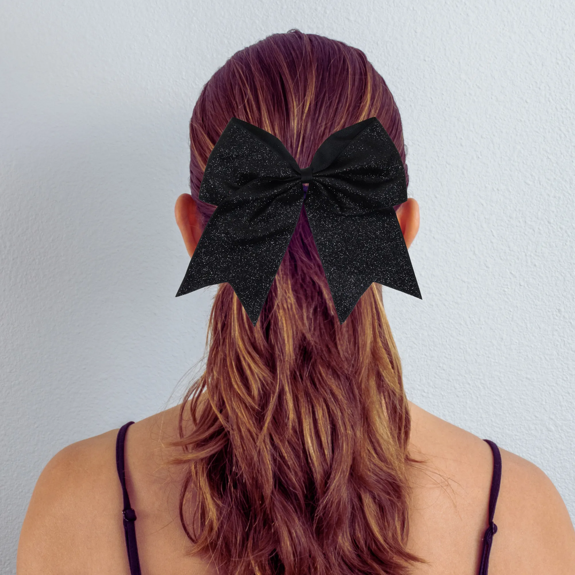 Glitter Cheer Bow for Girls Large Hair Bows Stiff Performance Competition Softball Dance Team