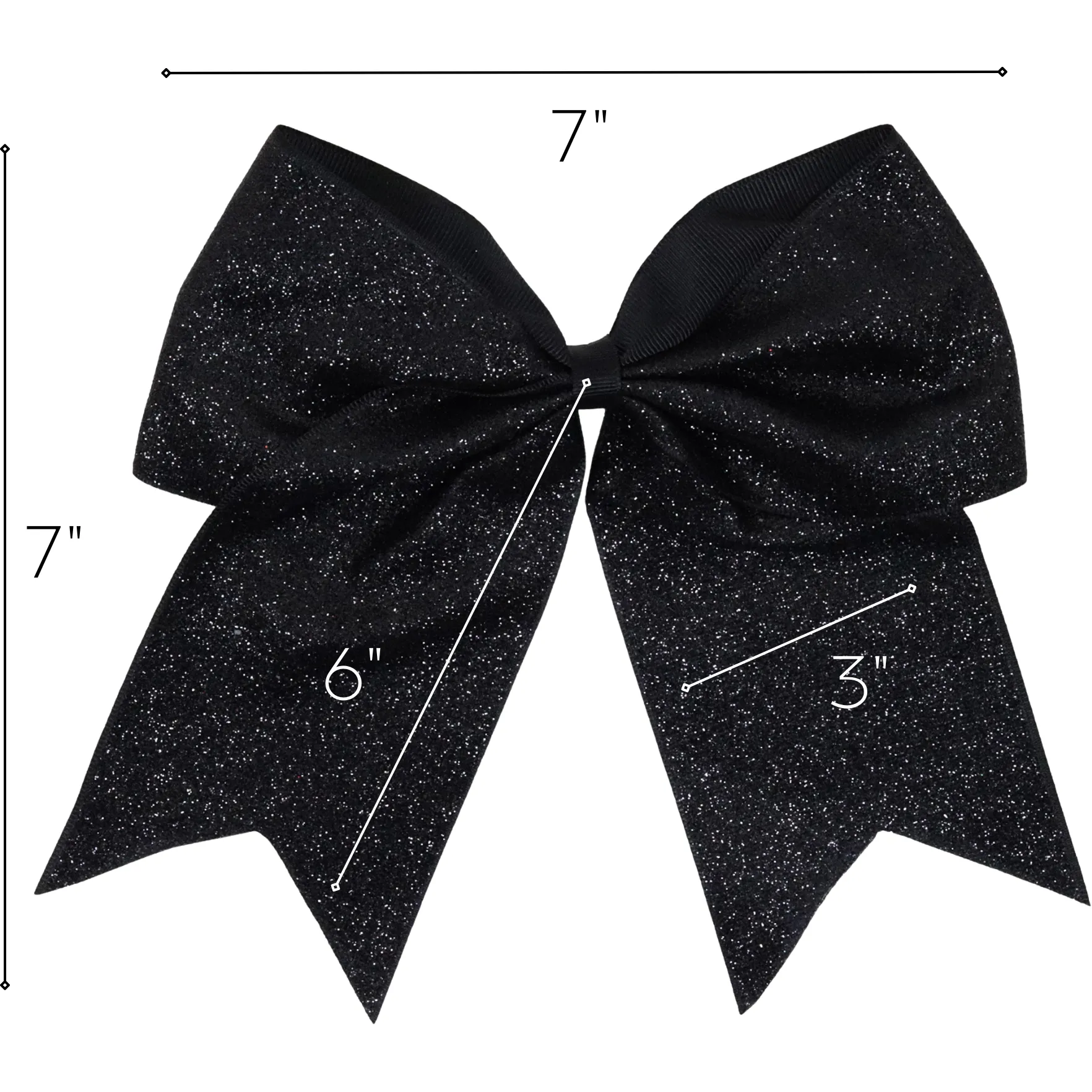 Glitter Cheer Bow for Girls Large Hair Bows Stiff Performance Competition Softball Dance Team