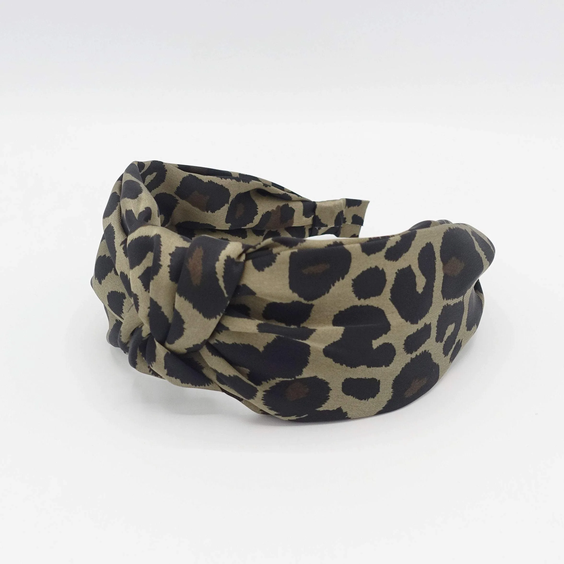 leopard top knot headband animal print hairband for women