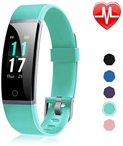 Letsfit Fitness Tracker, Activity Tracker Watch with Heart Rate Monitor, IP68 Standard Smart Watch with Step Counter, Calorie Counter, Call & SMS Pedometer Watch