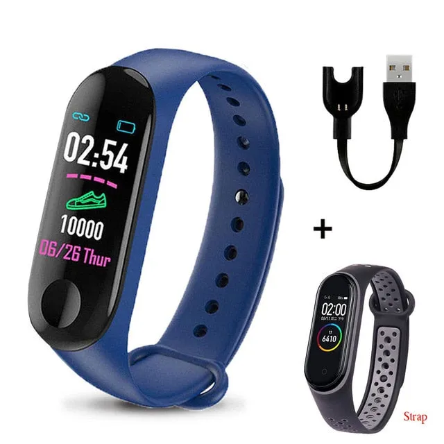 M3 Smart Fitness Watch with *** 1 x FREE MULTI-COLOUR STRAP ***