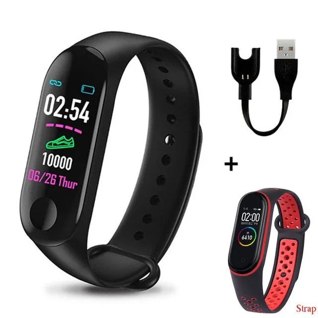 M3 Smart Fitness Watch with *** 1 x FREE MULTI-COLOUR STRAP ***