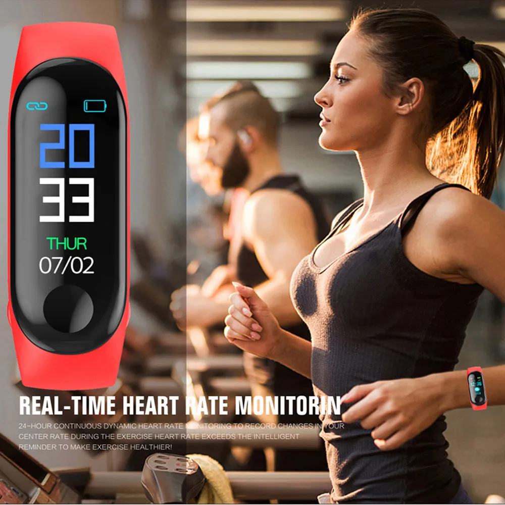 M3 Smart Fitness Watch with *** 1 x FREE MULTI-COLOUR STRAP ***