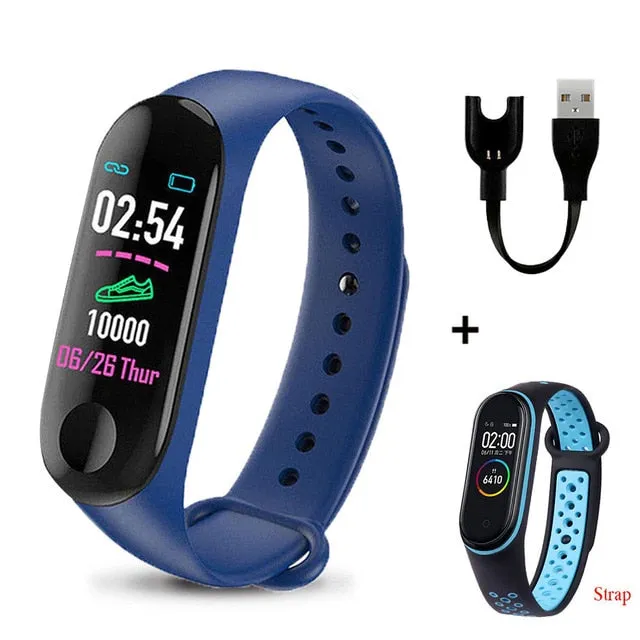 M3 Smart Fitness Watch with *** 1 x FREE MULTI-COLOUR STRAP ***