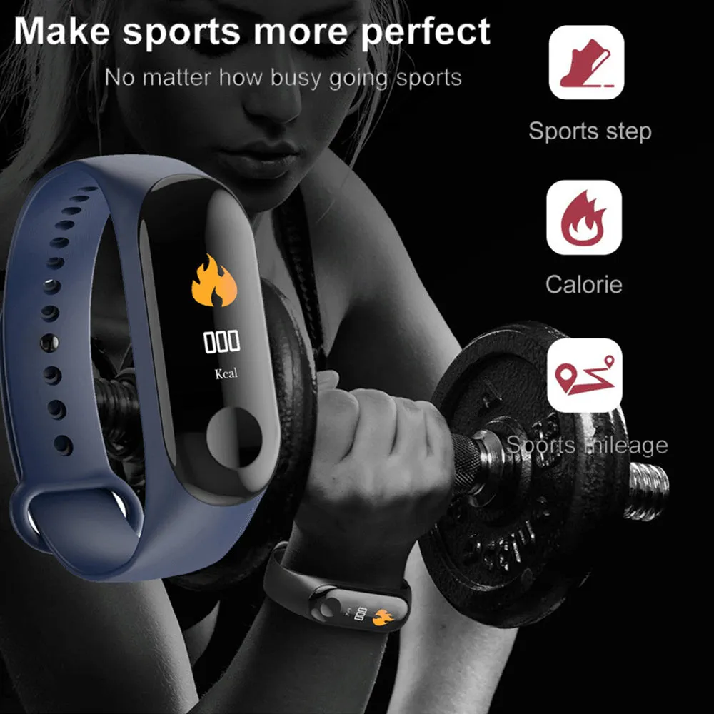 M3 Smart Fitness Watch with *** 1 x FREE MULTI-COLOUR STRAP ***