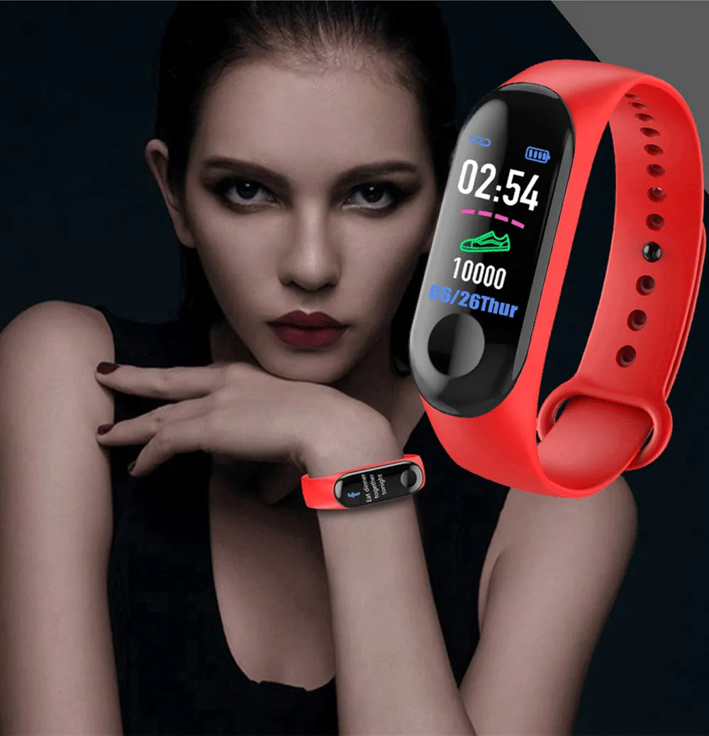 M3 Smart Fitness Watch with *** 1 x FREE MULTI-COLOUR STRAP ***