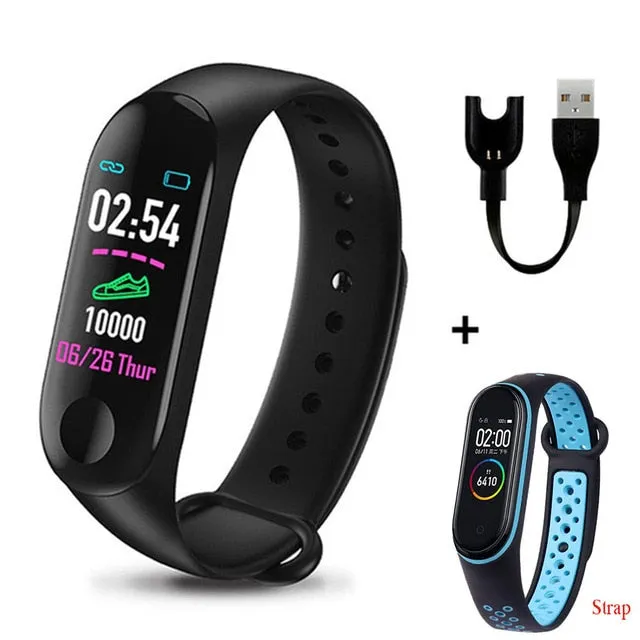 M3 Smart Fitness Watch with *** 1 x FREE MULTI-COLOUR STRAP ***