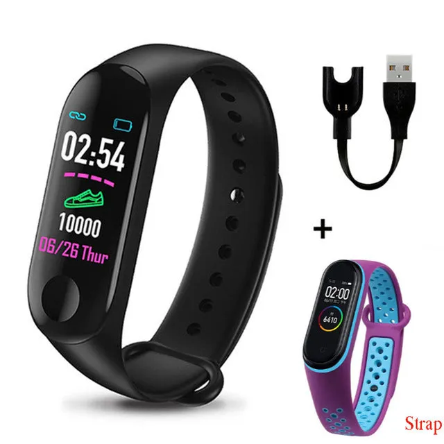 M3 Smart Fitness Watch with *** 1 x FREE MULTI-COLOUR STRAP ***