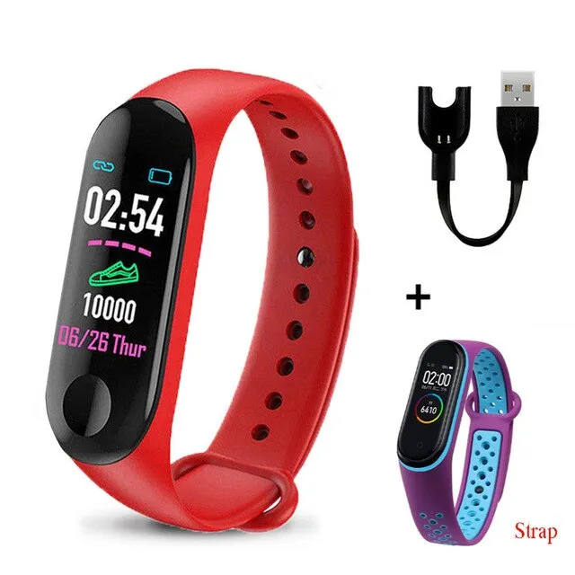 M3 Smart Fitness Watch with *** 1 x FREE MULTI-COLOUR STRAP ***