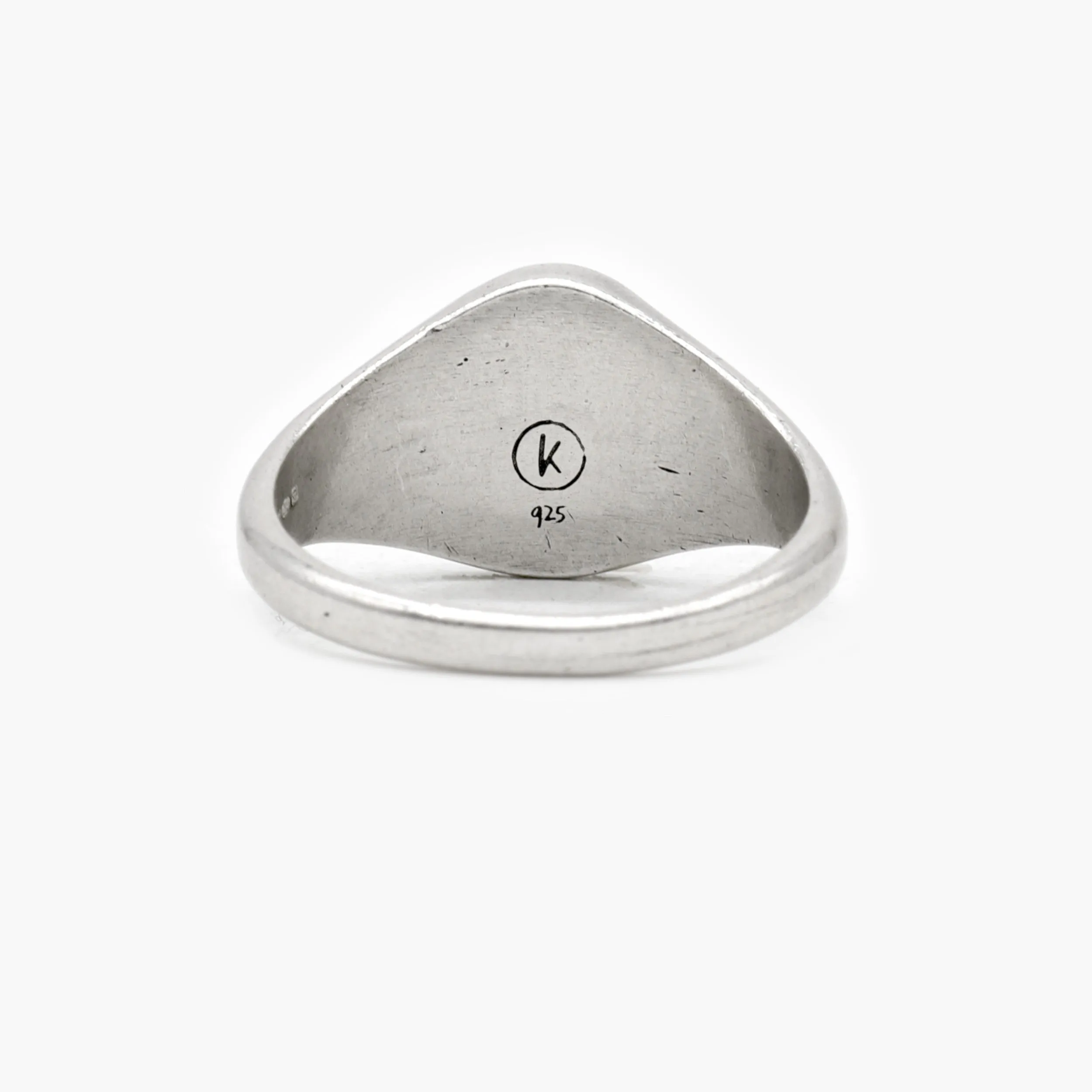 Matte Onyx "Dove" Sterling Silver Signet Ring