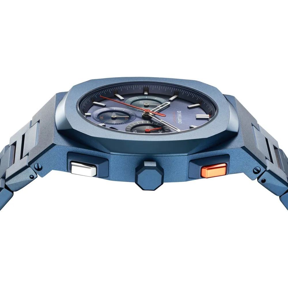 Men Cronografo Blue 40mm Watch